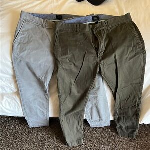 J Crew Men's Gray and Olive Pants 33x30